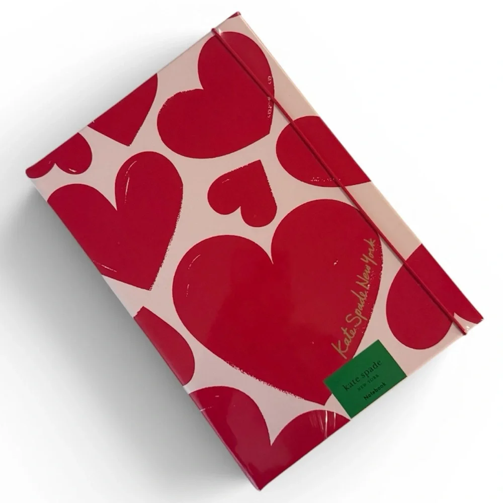 Kate Spade New York Sweet Hearts Take Note Extra Large Notebook in Blush